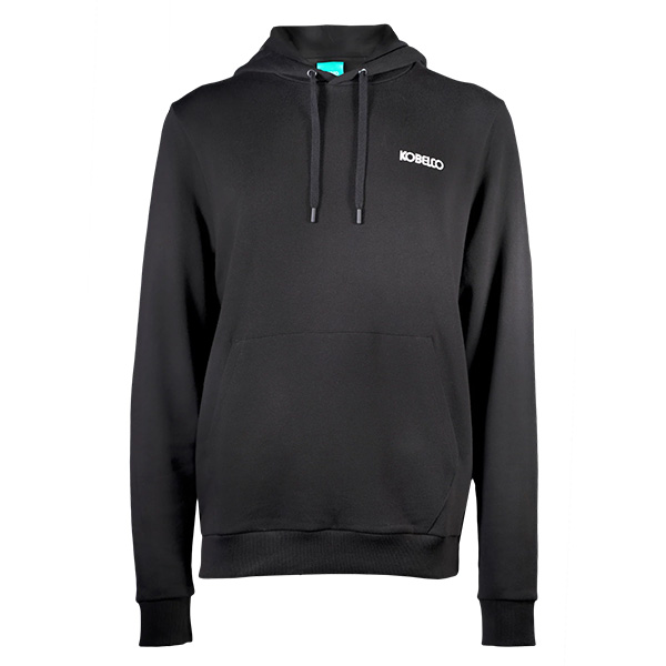 Sweat à capuche basique noir Kobelco