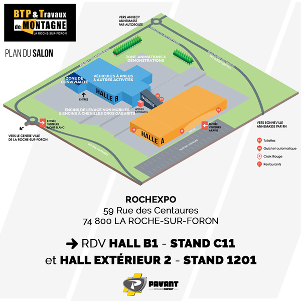 Salon BTP et Travaux de Montagne avec PAYANT - Plan