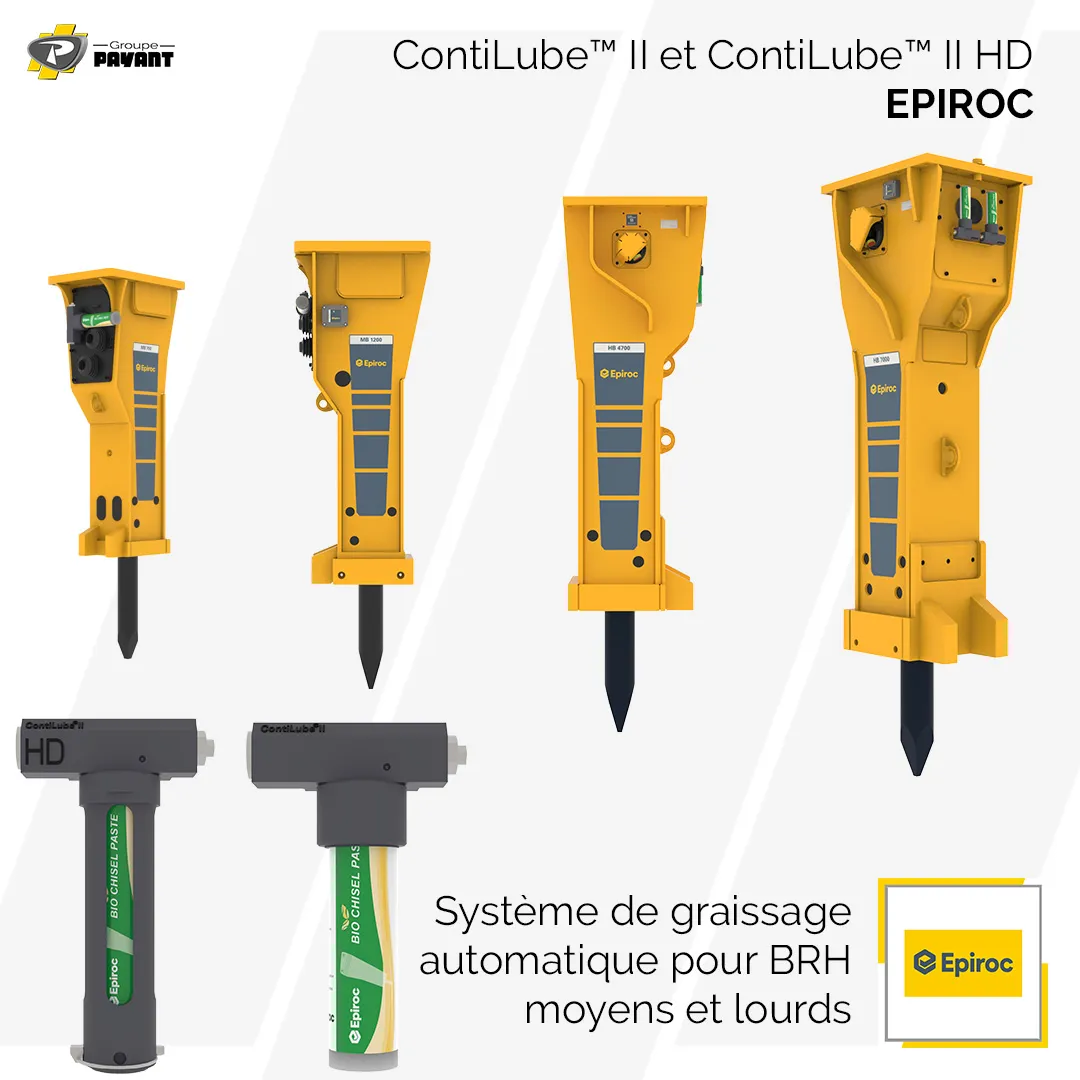 Système de graissage automatique CONTILUB™ II et CONTILUB™ II HD EPIROC